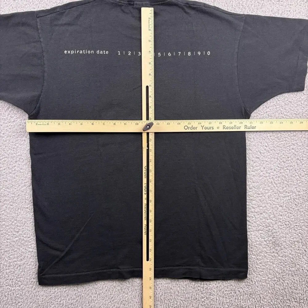 VTG MTV Shirt Mens L Black USA Fruit The Loom Pre Shrunk Egg Single Stitch 90s - Picture 8 of 12